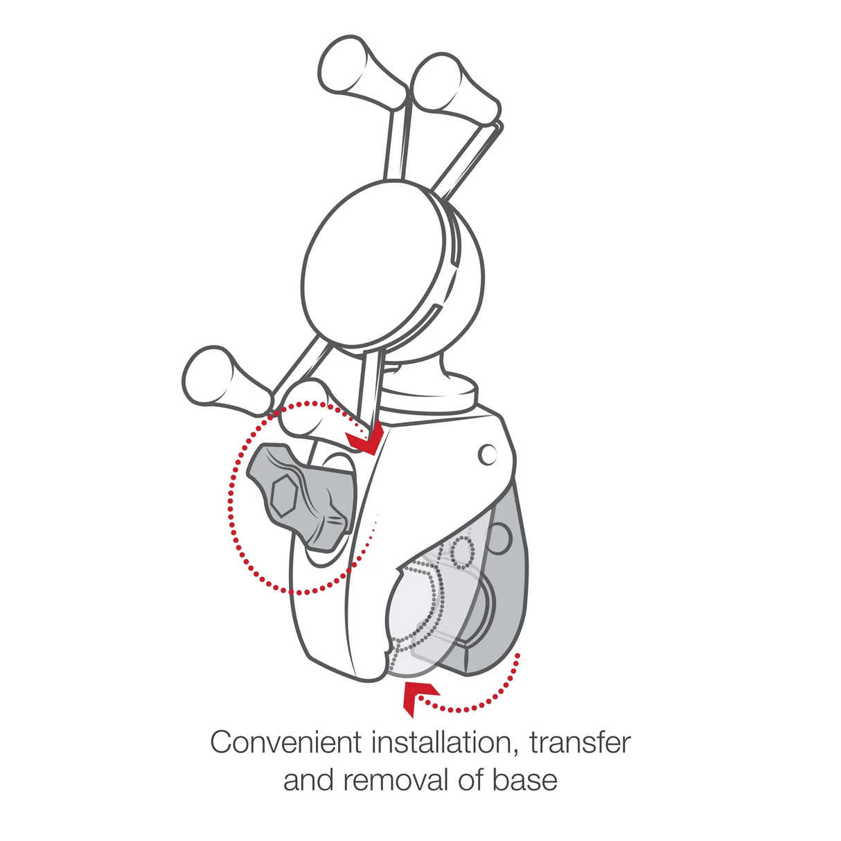 RAM® X-Grip® Phone Mount with RAM® Snap-Link™ Tough-Claw™ For Smaller Devices