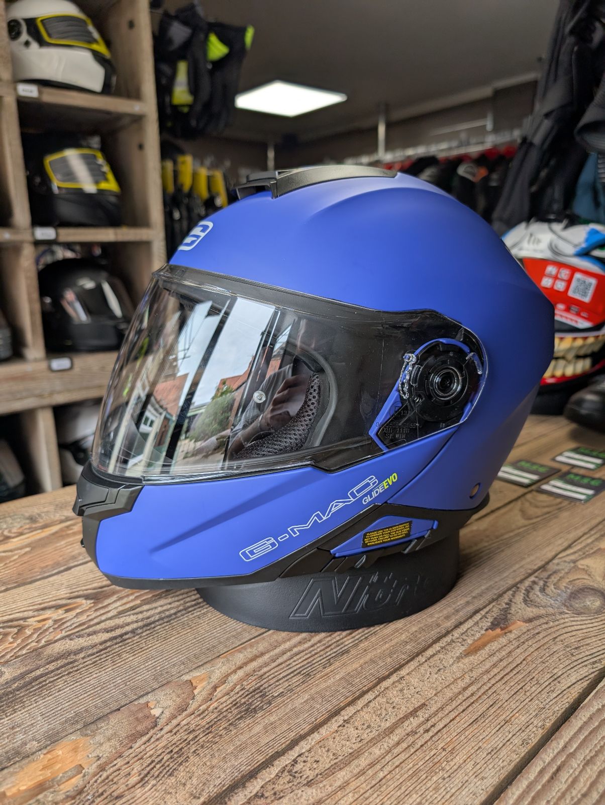 G-Mac Glide Evo Flip Front Helmet - Satin Blue M