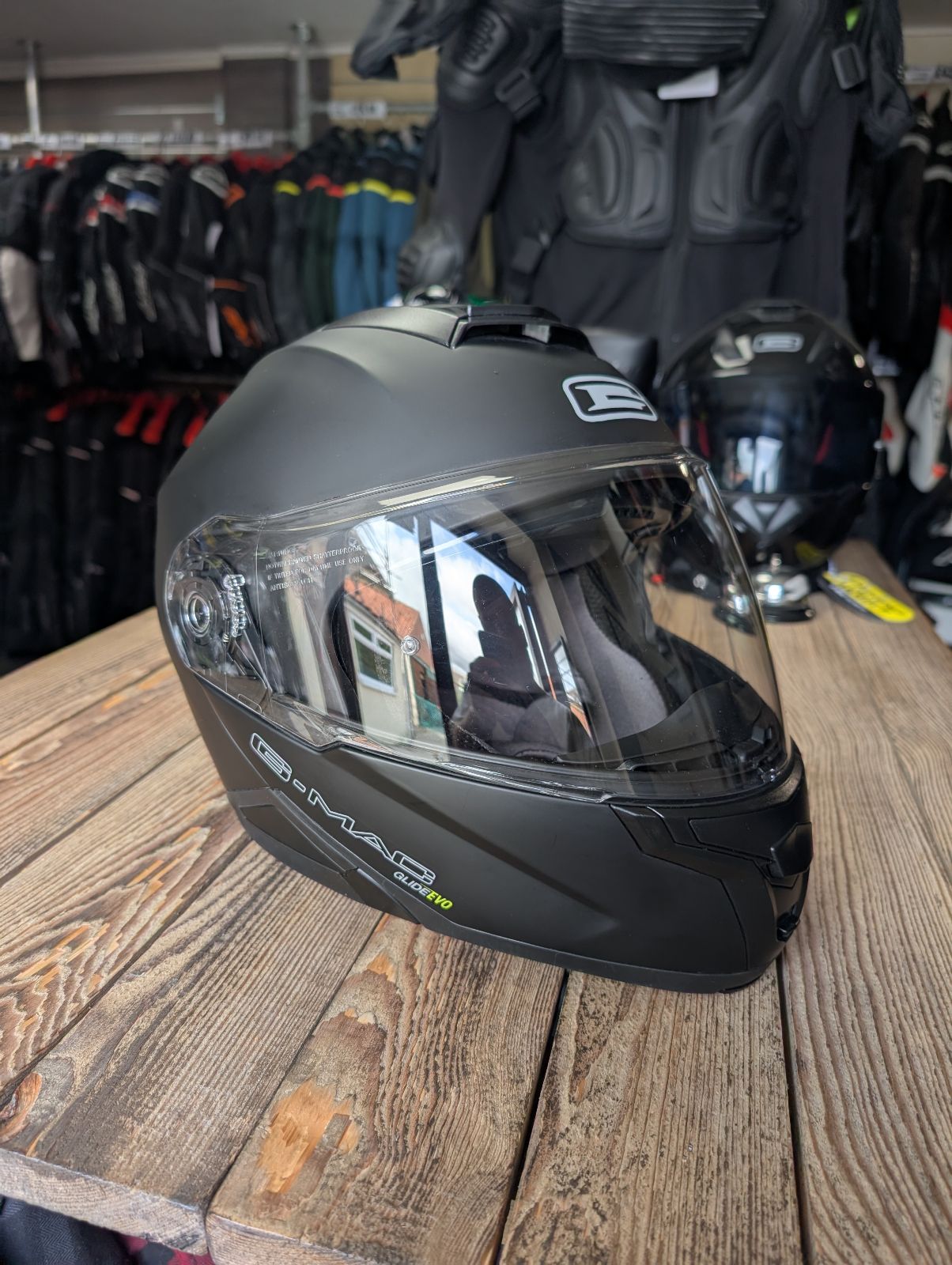 G-Mac Glide Evo Modular Flip Up DVS Motorcycle Helmet Matt Black - XL