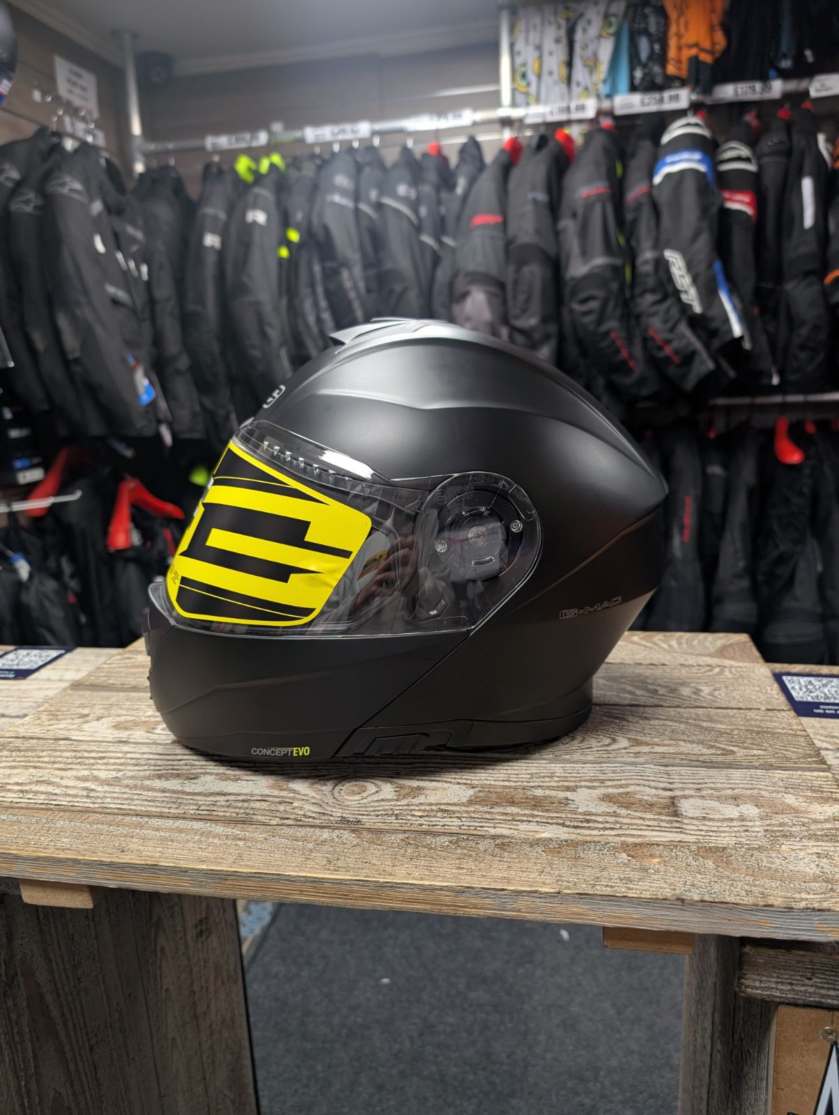 G-Mac Concept Evo Modular Flip Up DVS Motorcycle Helmet Matt Black - Medium