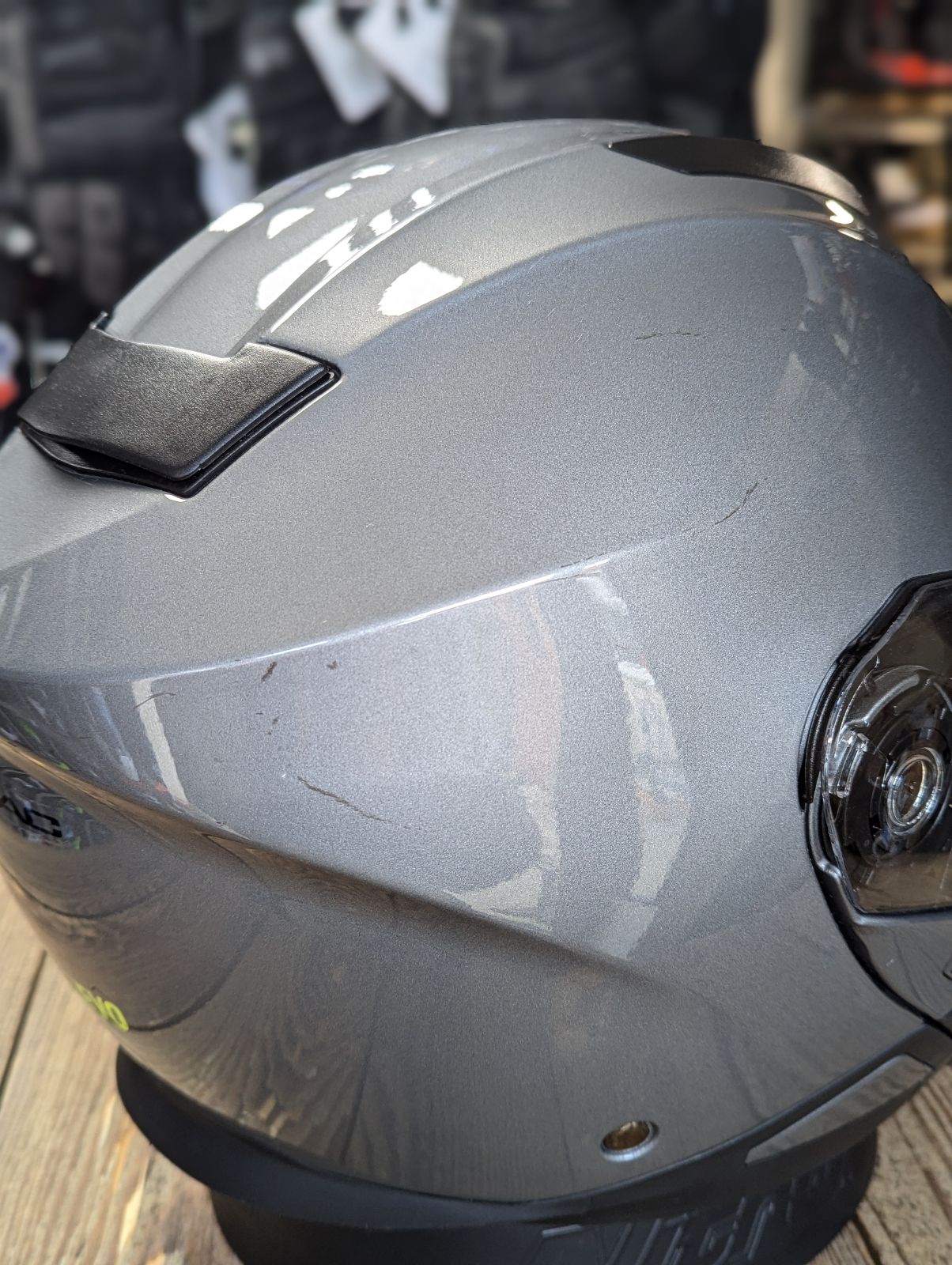 G-Mac Glide Evo Modular Flip Up DVS Motorcycle Helmet Gloss Gunmetal Grey Small