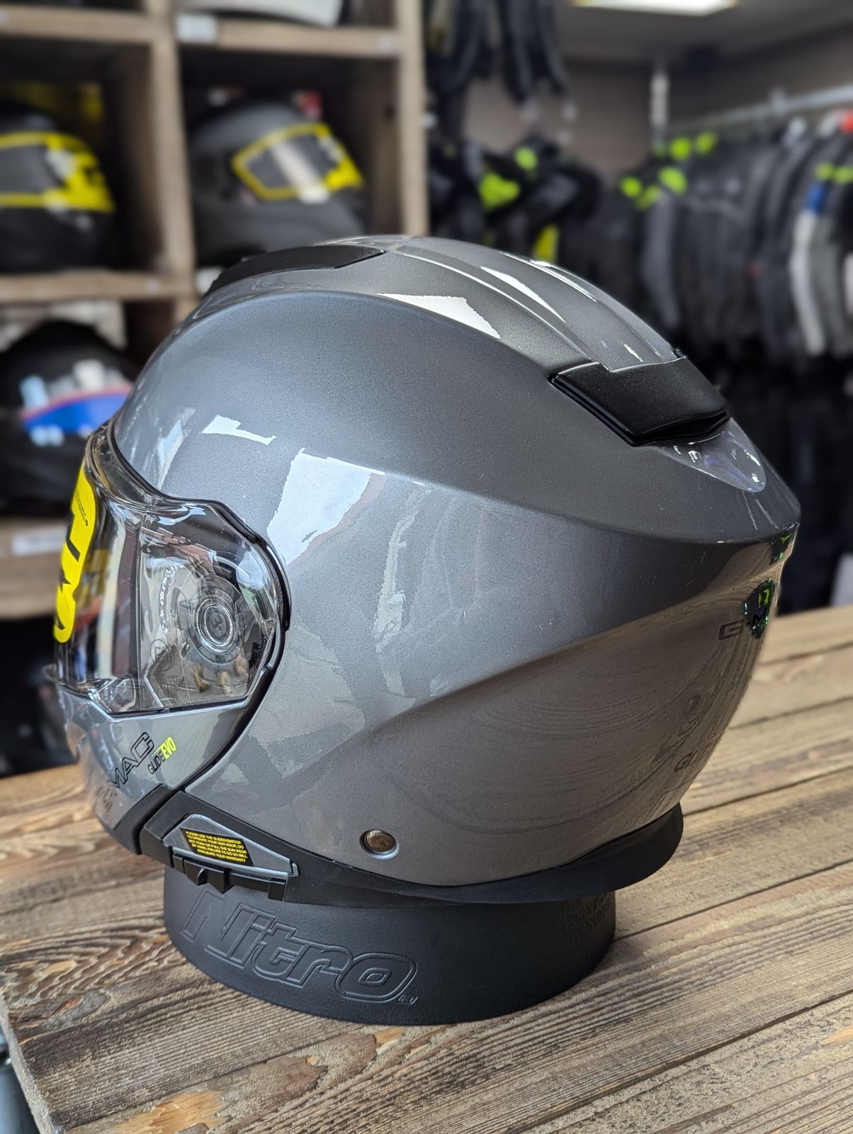 G-Mac Glide Evo Modular Flip Up DVS Motorcycle Helmet Gunmetal Grey - X Large