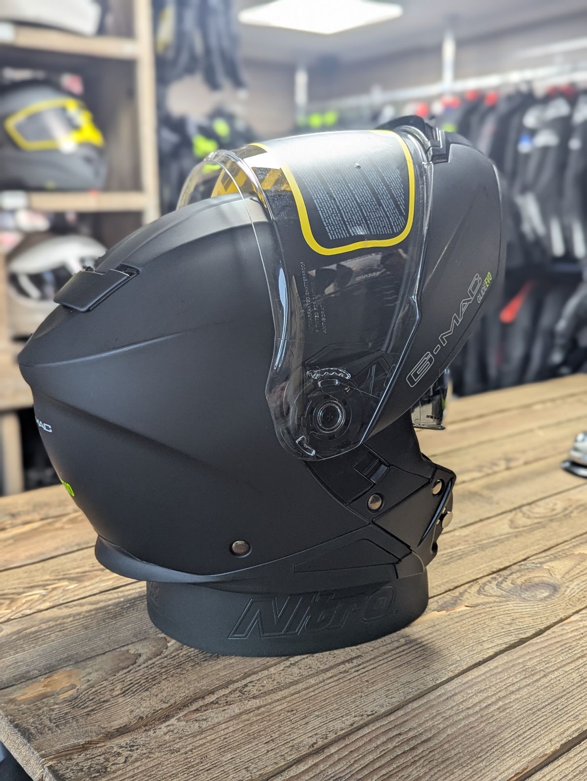 G-Mac Glide Evo Modular Flip Up DVS Motorcycle Helmet Satin Black - Large