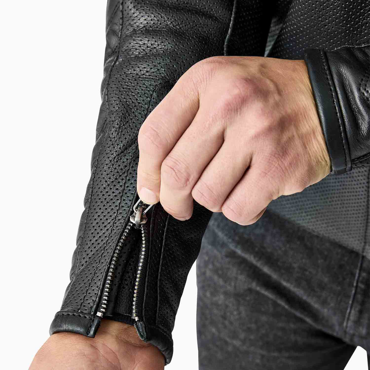 RST Roadster Air D3O Mens Vented Leather Motorcycle Jacket