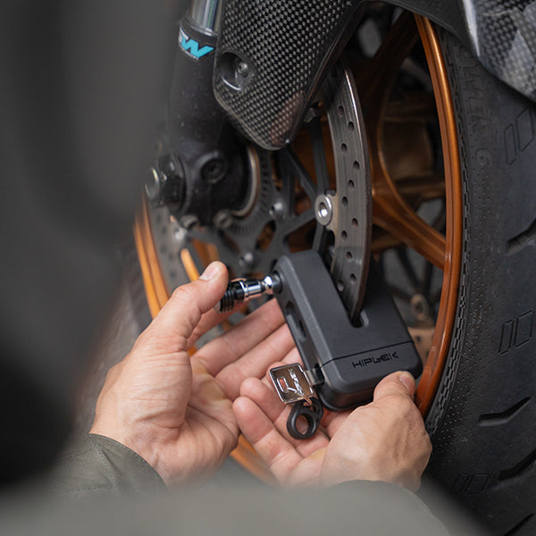 Hiplok MD1000 Anti-Angle Grinder Diamond Motorcycle Disc Lock + Carry Case