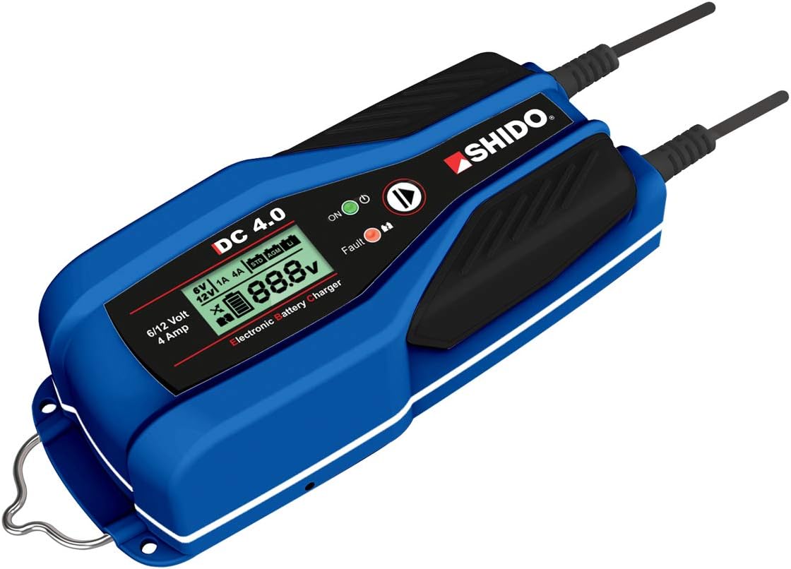Shido DC4.0 Dual Battery Charger - 6/12v - 4amp for Lithium or Lead Acid