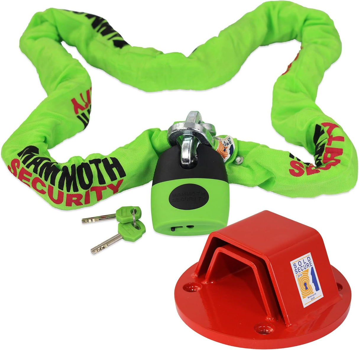 Mammoth 1.8 Meter Chain and Ground Anchor Security Bundle