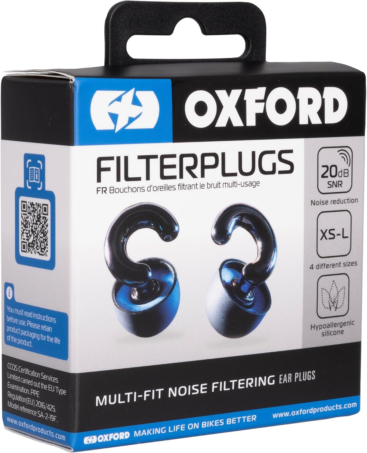 Oxford Filterplugs 20SNR OX956 Multi-fit Noise Filtering Ear Plugs