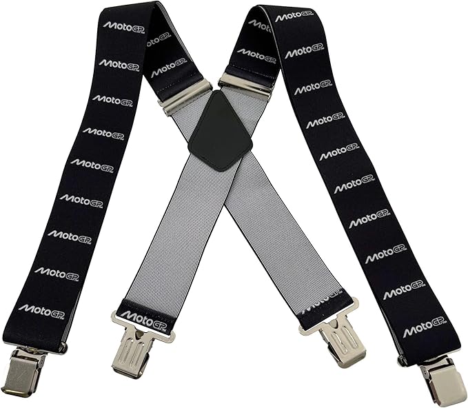 MotoGP BikeIt Rider Braces With MotoGP Logo Black White