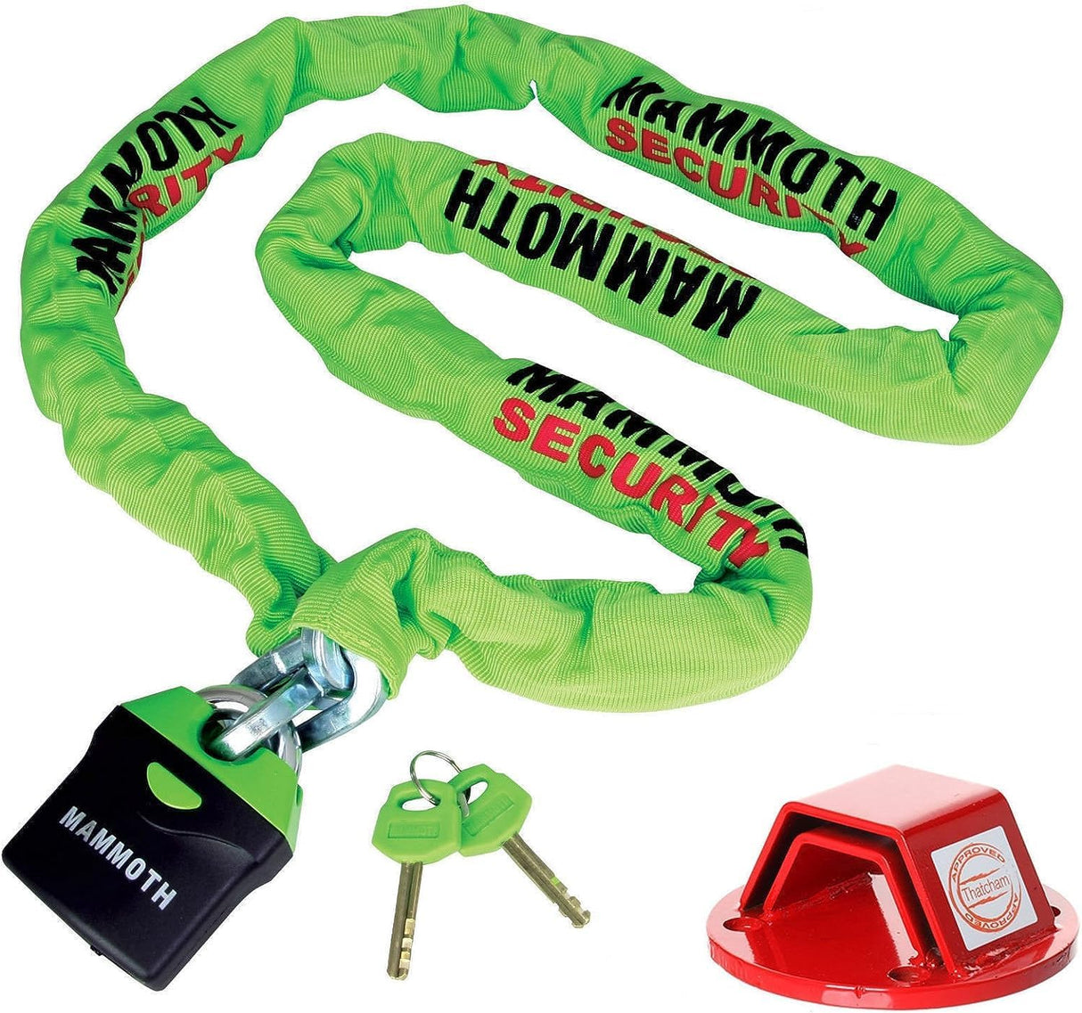 Mammoth 1.8 Meter Chain and Ground Anchor Security Bundle