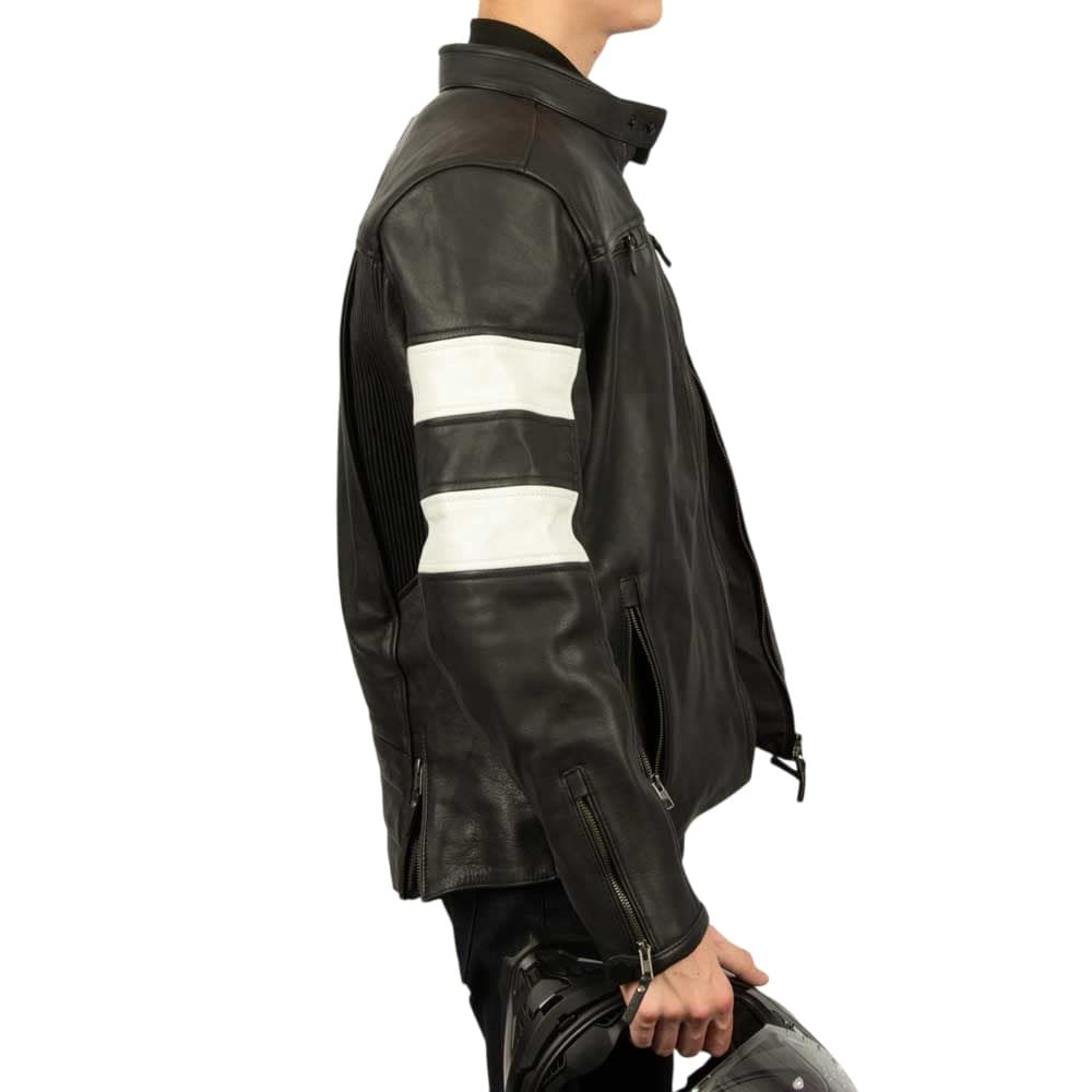 Spada Hanzo Black & Ivory Leather Jacket
