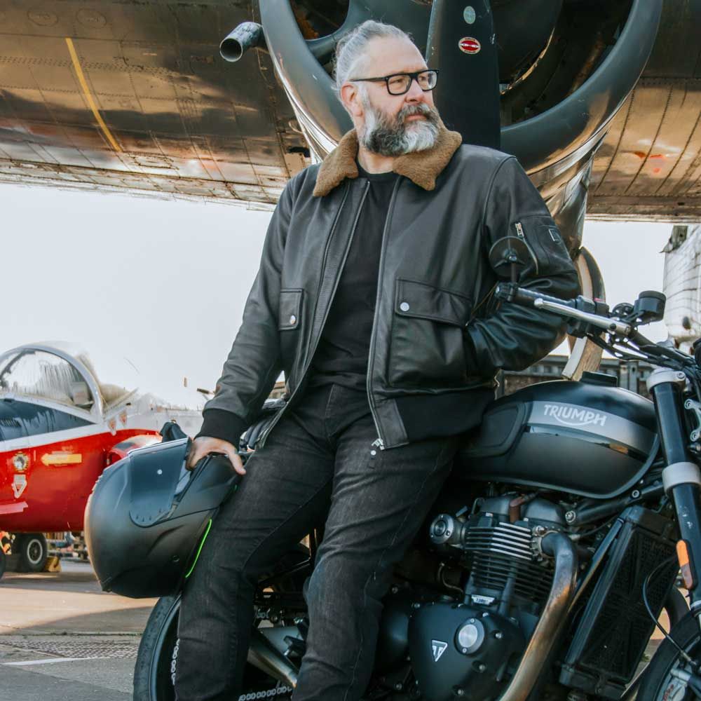 Spada Turbine Leather Bomber Jacket