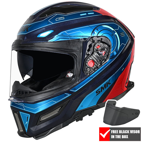 SMK Agnar Full Face Helmet + Free Dark Visor
