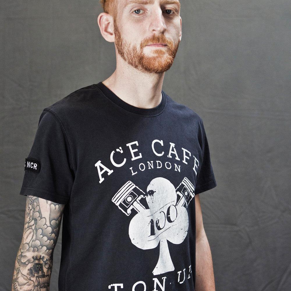Red Torpedo Ace Cafe Rockers Ton Up Mens T-Shirt