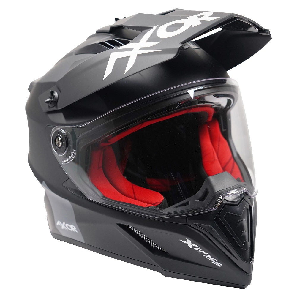 Axor X-Cross Adventure Full Face Helmet - Matt Black