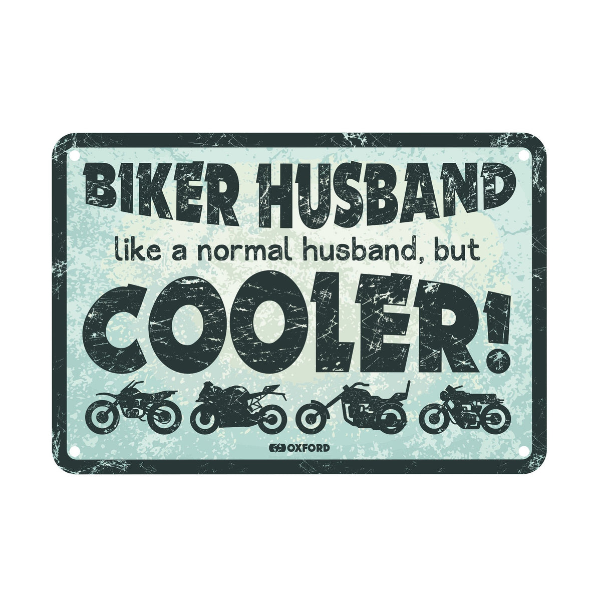 Oxford Metal Workshop Shed Garage Sign - The Perfect Gift for a Biker