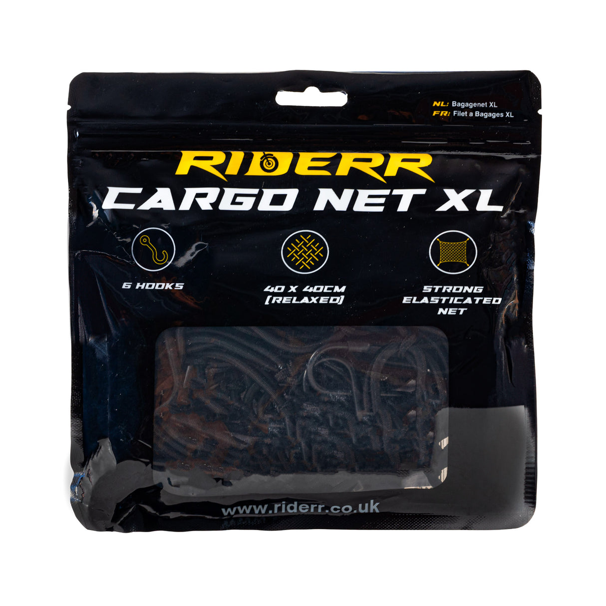 Riderr Elastic 6 Hooks Elastic Cargo Net