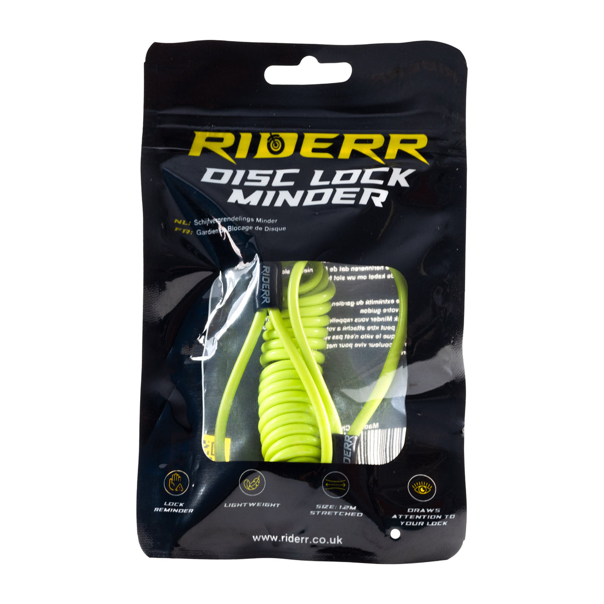 Riderr Disc Lock Reminder Cable - Fluo Yellow