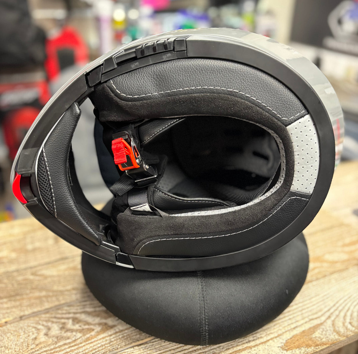 G-Mac Concept Evo Flip Up DVS Motorcycle Helmet Gloss Grey (Ex-Display) - Large