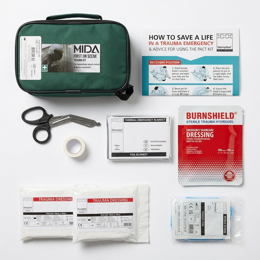 MIDA First on Scene Trauma Essential Motorcycle First Aid Kit