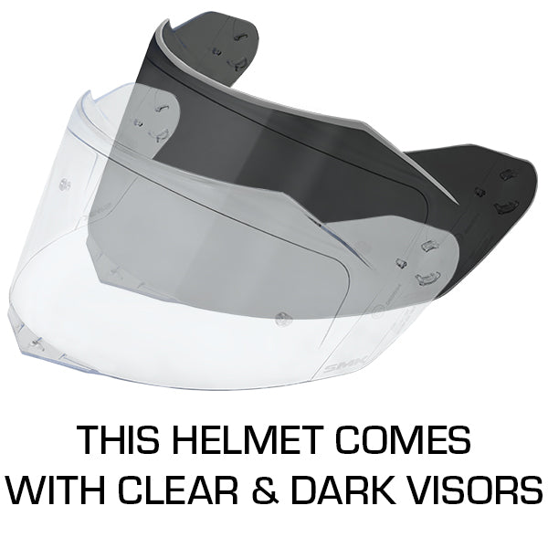 SMK Gullwing Flip Front Helmet + Free Dark Visor