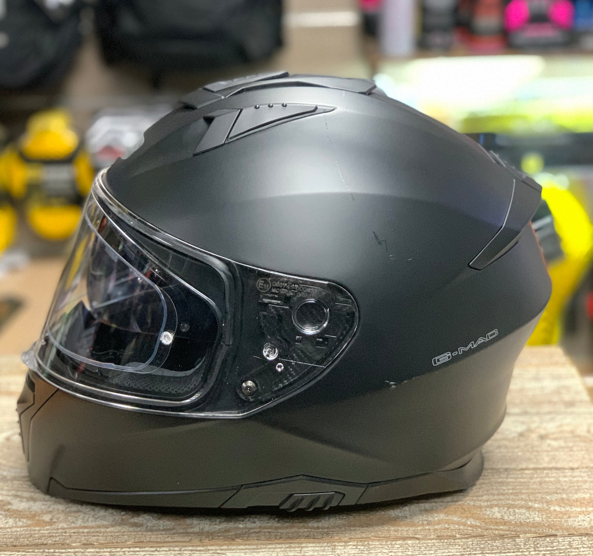 G-Mac Renegade Evo 22.06 Motorcycle Helmet Matt Black + Pinlock Insert XXL - Warehouse Offer