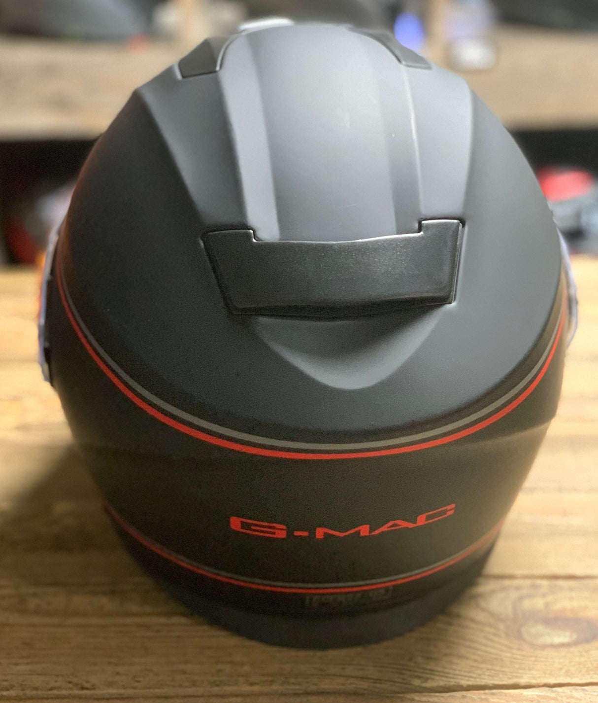 G-Mac Glide Evo Flip Front Warehouse Motorcycle Helmet Satin Black/Grey/Red - Medium