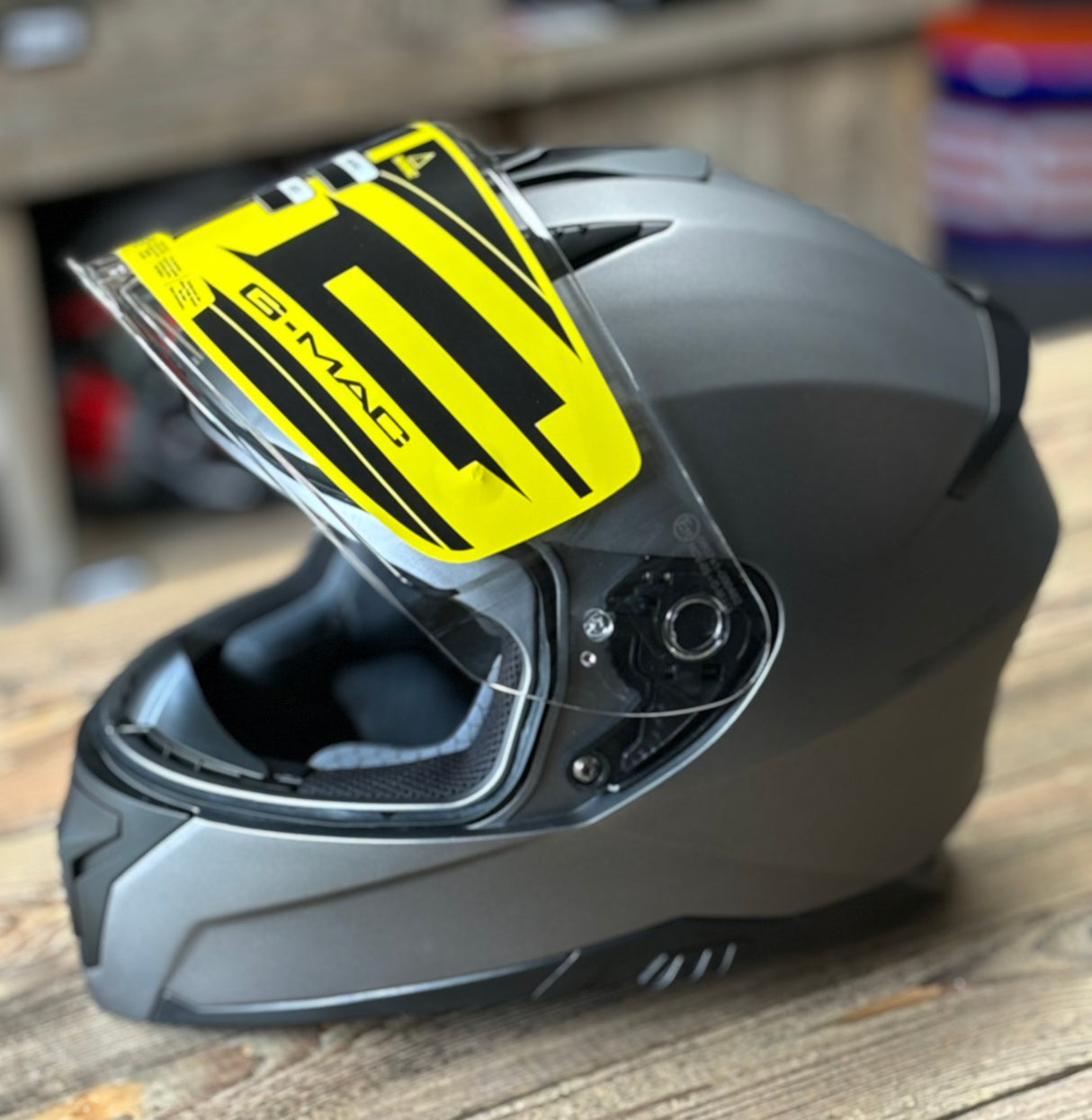 G-Mac Renegade Evo 22.06 Motorcycle Helmet (No DVS) Satin Titanium - XL