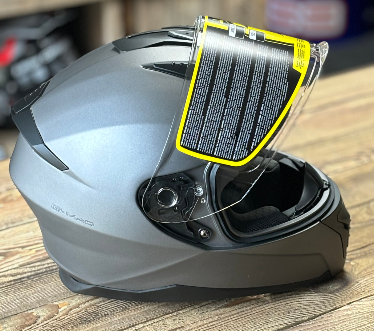 G-Mac Renegade Evo 22.06 Motorcycle Helmet (No DVS) Satin Titanium - XL