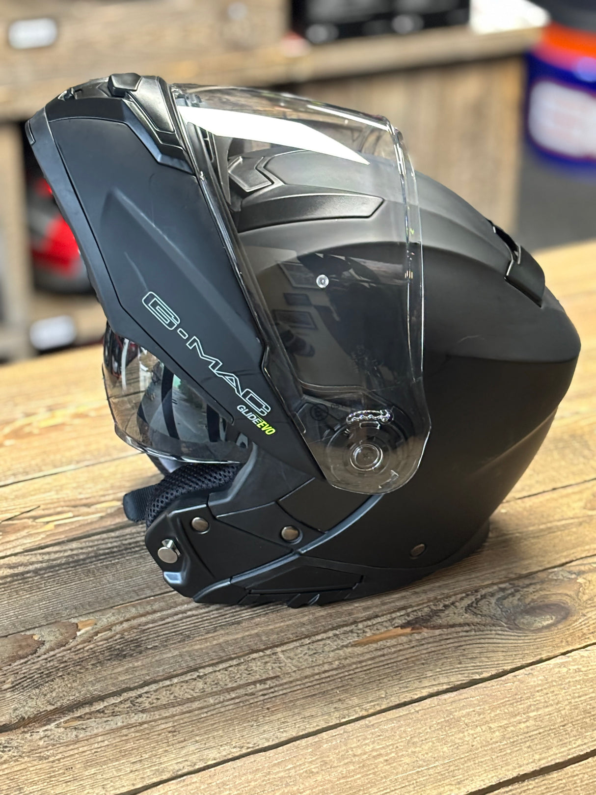 G-Mac Glide Evo Modular Flip Up DVS Motorcycle Helmet Satin Black - Medium