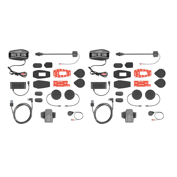 Interphone U-COM 16 Universal Mesh Bluetooth Intercom Kit - Twin Pack