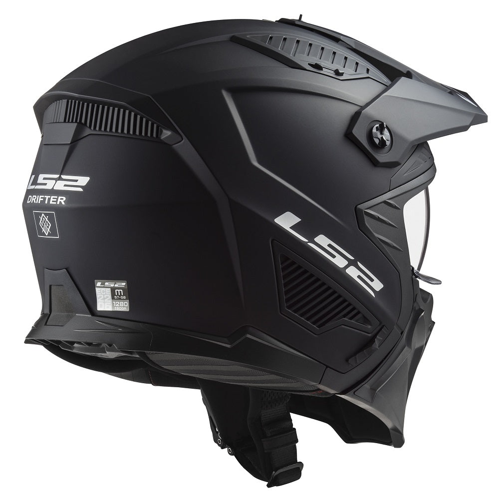 LS2 OF606 Drifter Open Face Helmet Matt Black