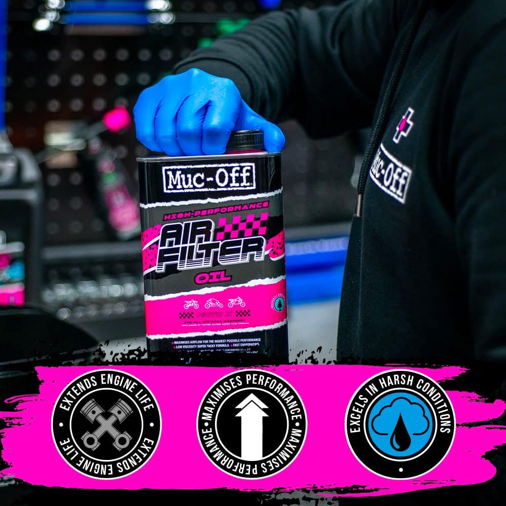 Muc-Off High Performance Motocross, Powersports Air Filter Oil - 1 Litre