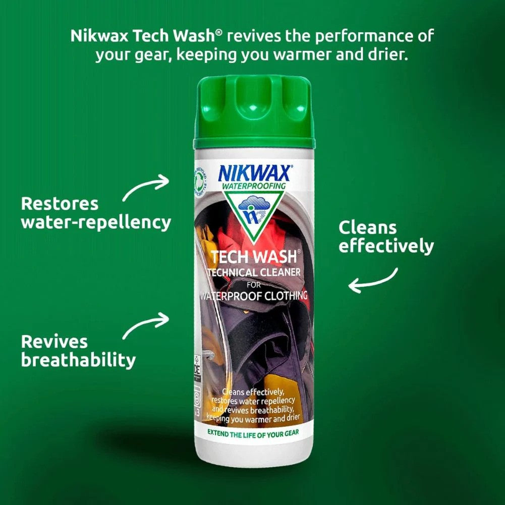 Nikwax Tech Wash Technical Cleaner for Waterproof Clothing 300ml