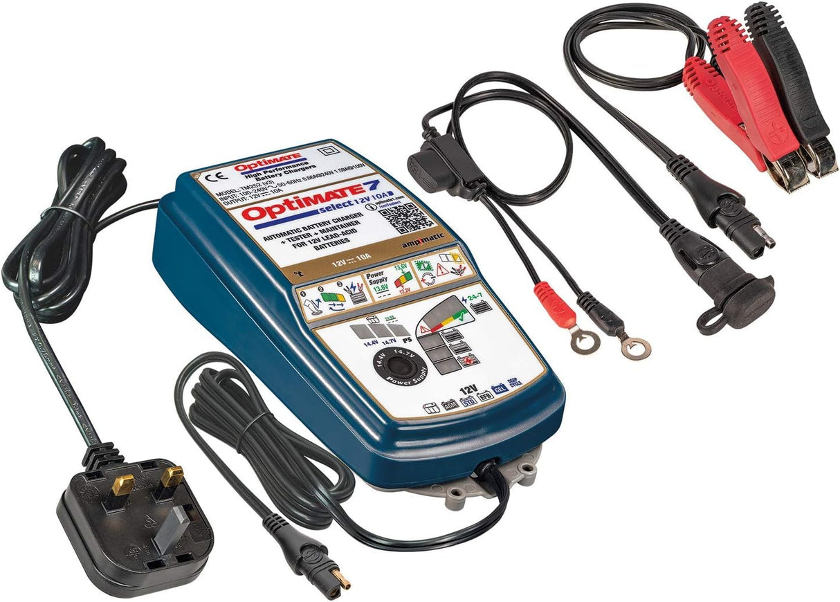 OptiMATE 7 Select 12 Volt Motorcycle Car Battery Charger Optimiser