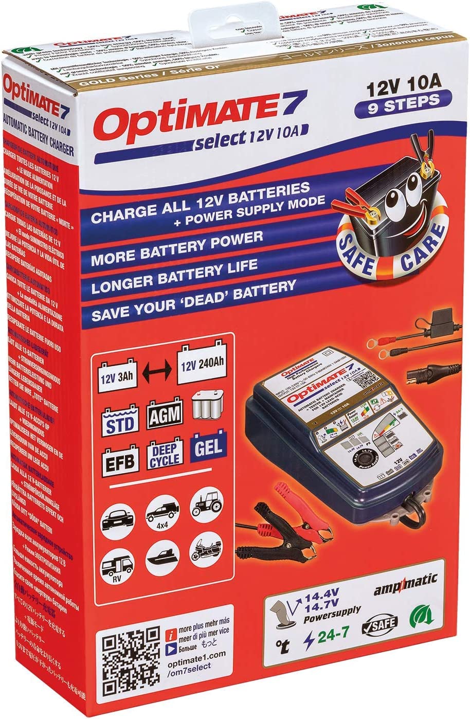 OptiMATE 7 Select 12 Volt Motorcycle Car Battery Charger Optimiser