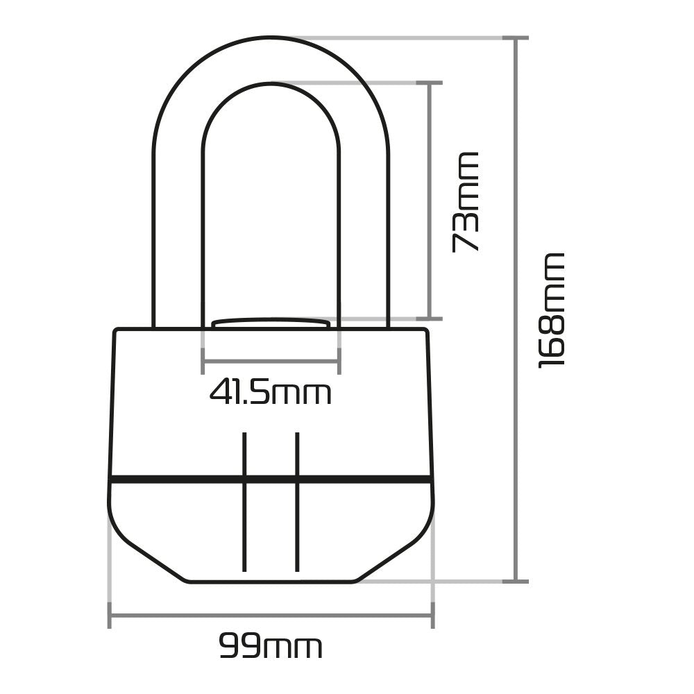 Oxford Boss Alarm Padlock Disc Lock