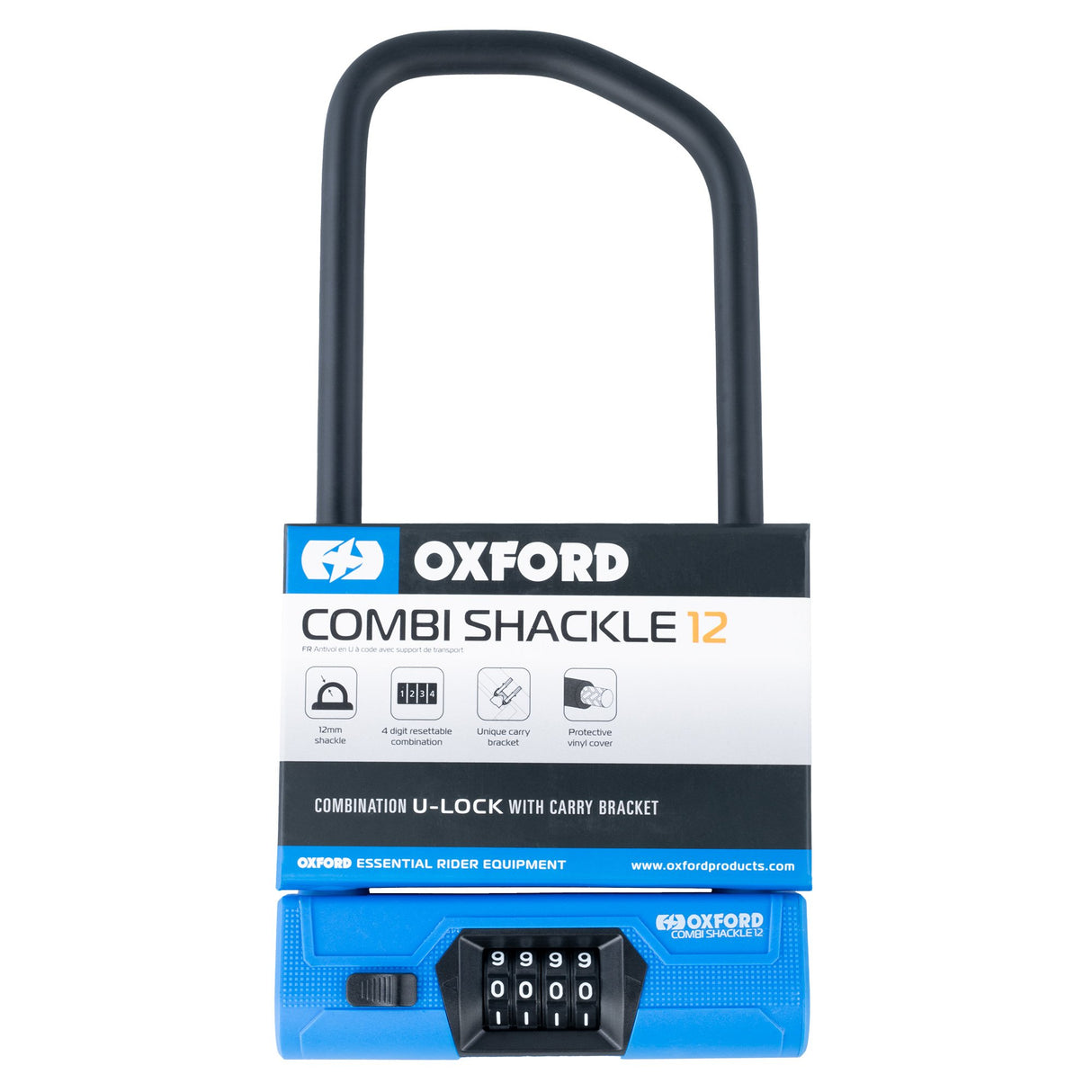 Oxford Combi Shackle 12 Bicycle Combination Shackle Lock