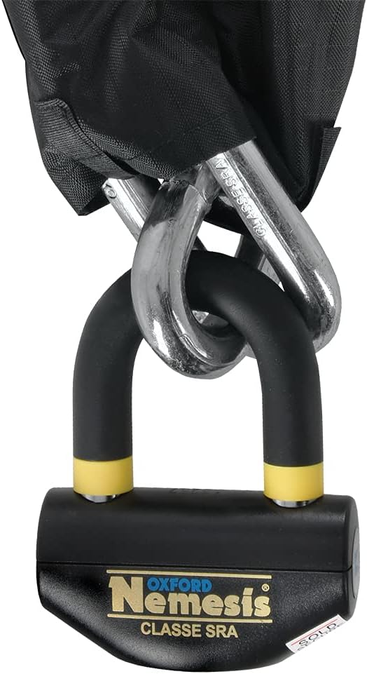 Oxford 16mm Round Link Chain and Padlock, 1.5 or 2m Length