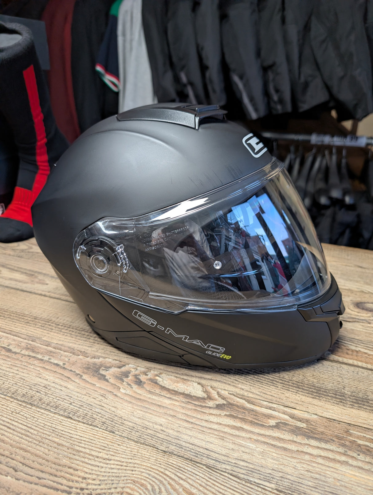 G-Mac Glide Evo Flip Front Motorcycle Helmet Satin Black XL
