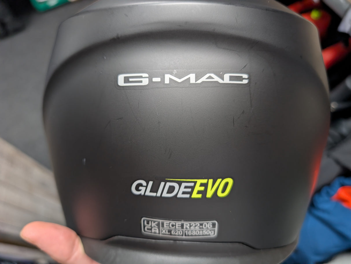 G-Mac Glide Evo Flip Front Motorcycle Helmet Satin Black XL