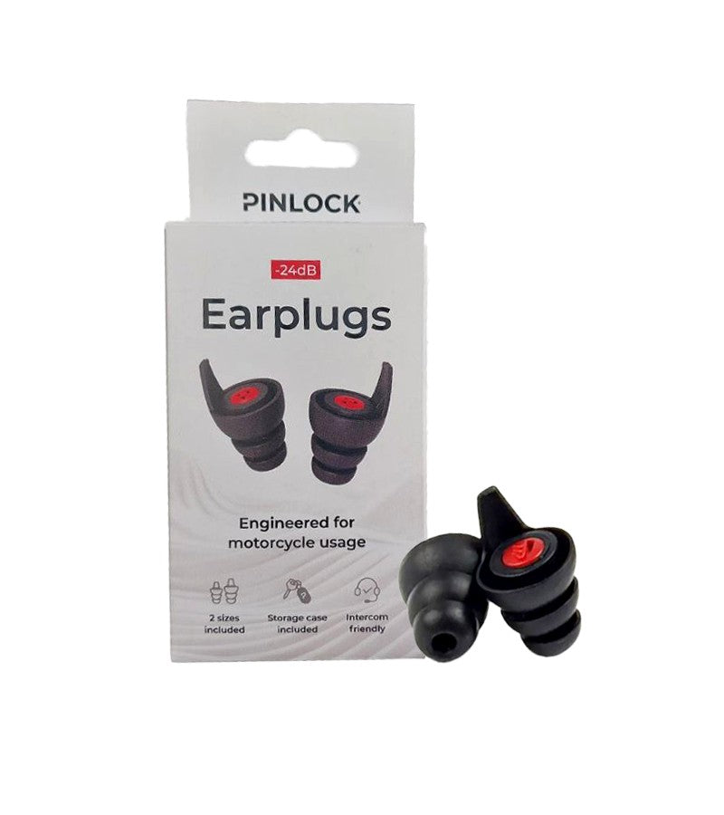 Pinlock Premium Motorcycle Ear Plugs Twin Pack - 1 Medium Pair & 1 Large Pair -24dB SNR