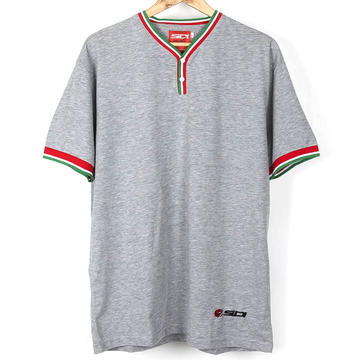 Sidi Official Casuals Regal Button Collar 100% Cotton Motorcycle T-shirt - Grey