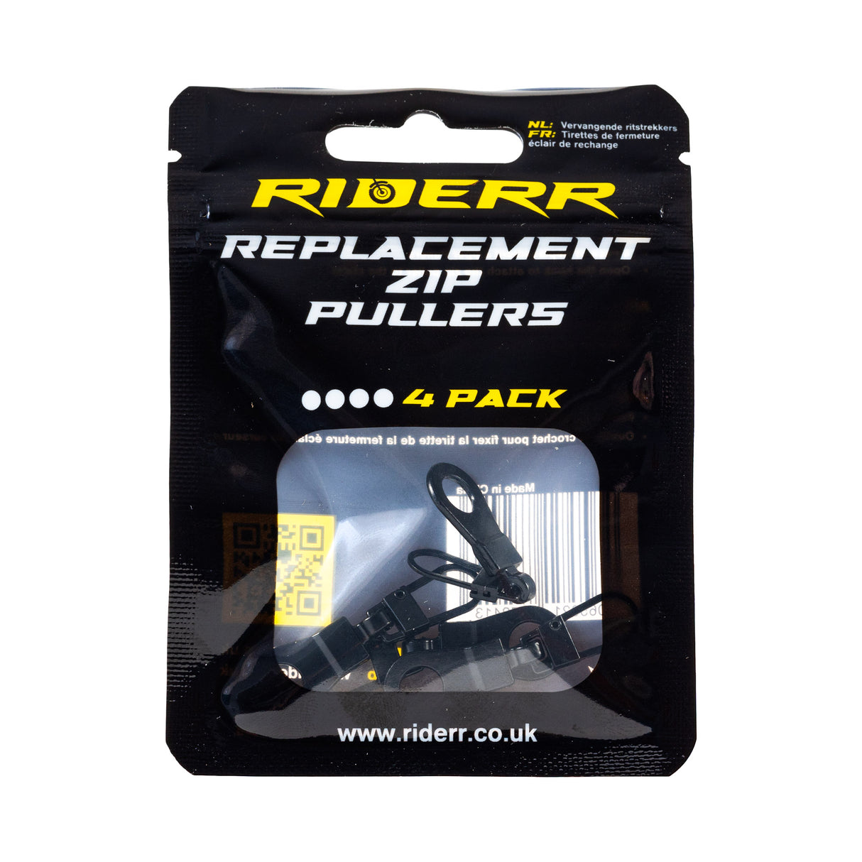 Riderr Pack of 4 Replacement Zip Pullers