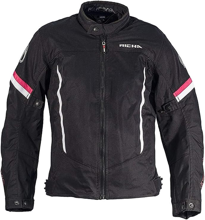 Richa Eve Ladies Motorcycle Textile Jacket - Black/Pink