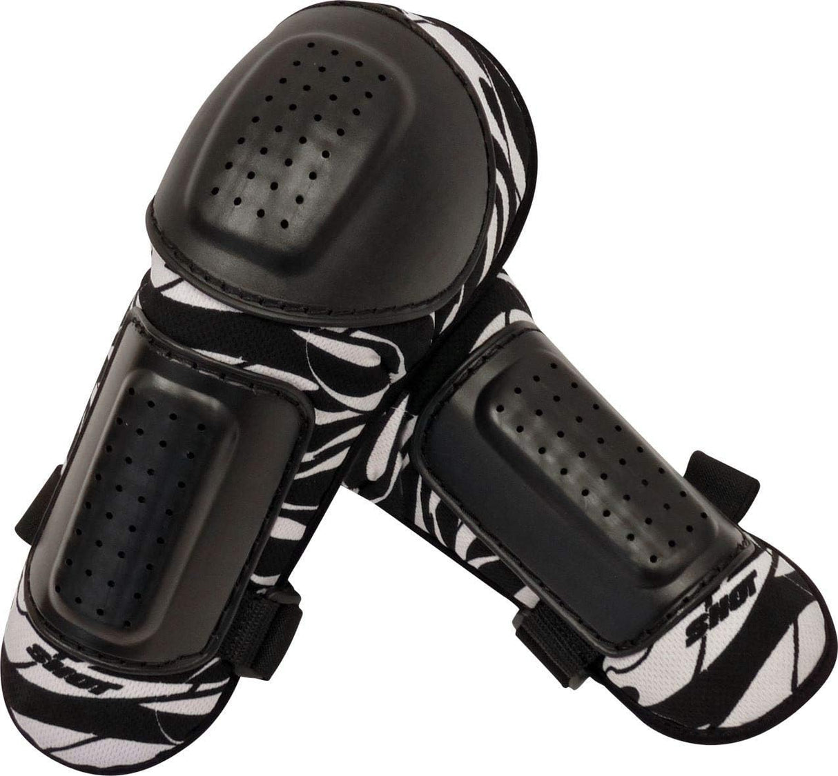 Shot Adult Elbow Protector Black/White- XL