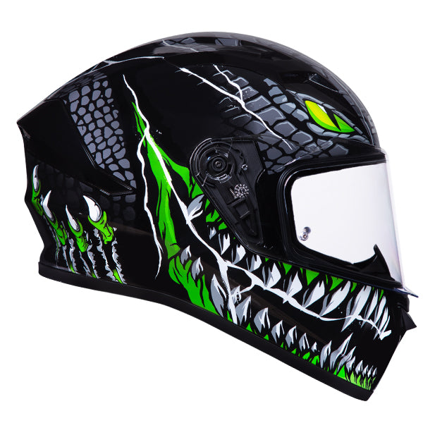 SMK Stellar Full Face Motorcycle Helmet + Free Dark Visor