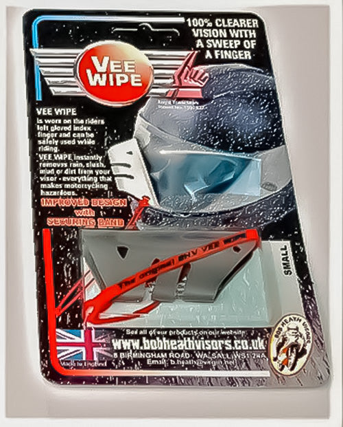 Bob Heath Vee Wipe Motorcycle Helmet Visor Rain Finger Wipe