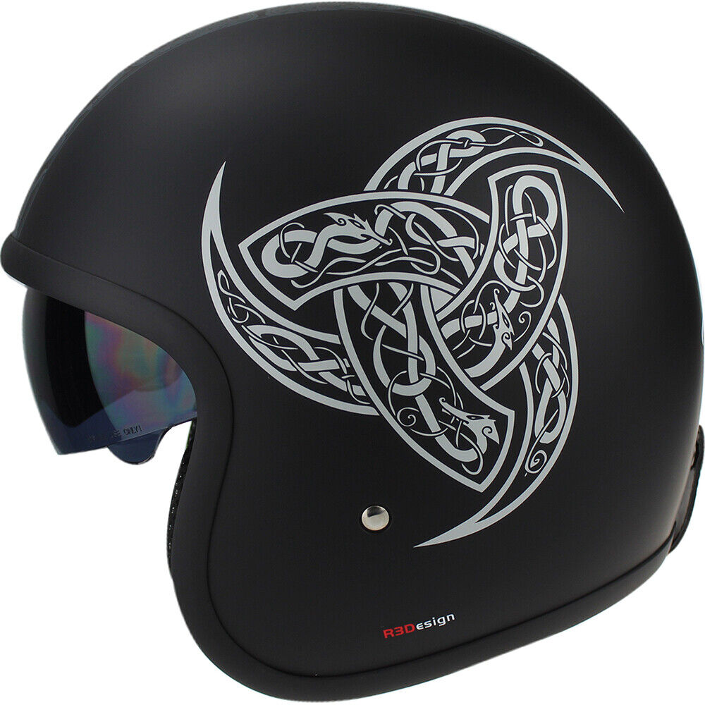 Viper RS-V06 Jorvik Open Face Jet Retro Scooter Motorcycle Helmet - Medium
