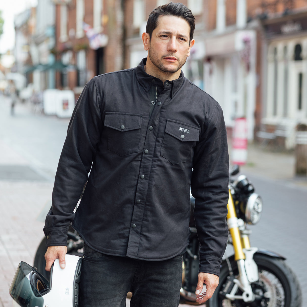 Merlin Axe Armoured Zip Up Protective Shirt Made with DuPont Kevlar